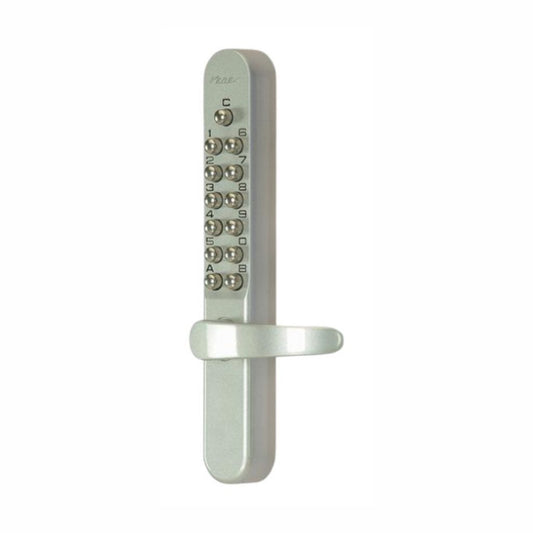 Keylex 800 Silver Standard Passage Lock - Mechanical Access Control, Secure Entry, Lever Handle Operation, No Wiring or Batteries, Commercial/Residential Use