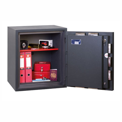 Phoenix Cosmos HS9072E Size 2 High Security Euro Grade 5 Safe with Electronic & Key Lock, 30-Min Fire Protection, £100K Cash/£1M Valuables Rating, AIS & ECB Approved