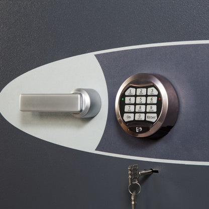 Phoenix Cosmos HS9072E Size 2 High Security Euro Grade 5 Safe with Electronic & Key Lock, 30-Min Fire Protection, £100K Cash/£1M Valuables Rating, AIS & ECB Approved
