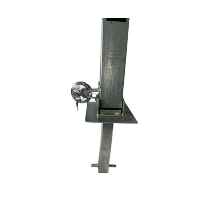 Sentinel SS-5 Fold Down Security Post - 70mm Steel, Spigot Mounted, High Visibility Yellow, Ideal for Driveways & Vehicle Access, Discus Padlock Required (Not Included)